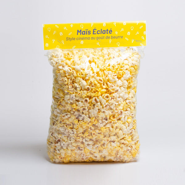 Savourez notre maïs éclaté au goût extra beurre, un véritable incontournable pour vos soirées cinéma ou moments gourmands. Il offre une saveur de beurre généreuse et une texture croustillante incomparable. Profitez d'une expérience cinématographique à la maison avec notre maïs éclaté délicieux !
