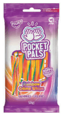 Savourez les réglisses en bâtonnets fourrées arc-en-ciel de la collection Roche-Papier-Ciseau de Huer Candies, offertes par Cetrobon. Ces friandises allient une texture moelleuse à un goût fruité et acidulé irrésistible. Parfaites pour les amateurs de bonbons en quête de saveurs uniques et colorées !