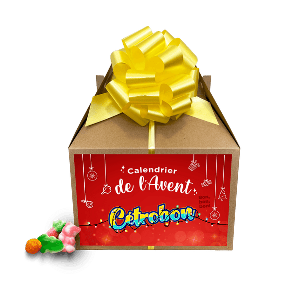 Le traditionnel calendrier de l'Avent Cétrobon 2024 est de retour avec 24 sacs de bonbons contenant des jujubes ultra frais, ainsi qu'un sac à surprises pour Noël (le 25e jour). Parfait pour célébrer les fêtes avec une touche sucrée et festive !