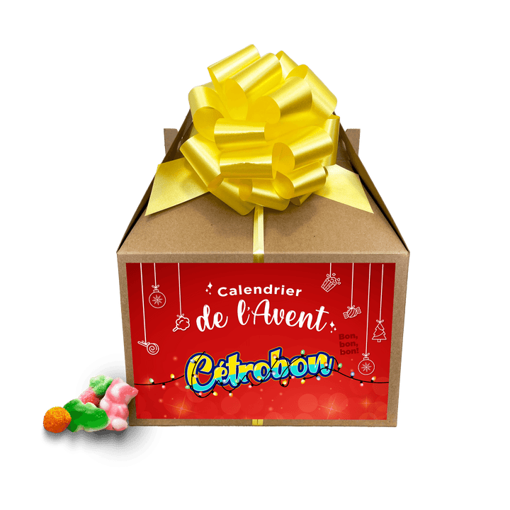 Le traditionnel calendrier de l'Avent Cétrobon 2024 est de retour avec 24 sacs de bonbons contenant des jujubes ultra frais, ainsi qu'un sac à surprises pour Noël (le 25e jour). Parfait pour célébrer les fêtes avec une touche sucrée et festive !